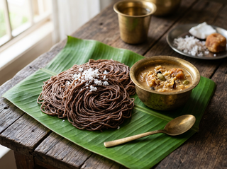 Ragi idiyappam close-up