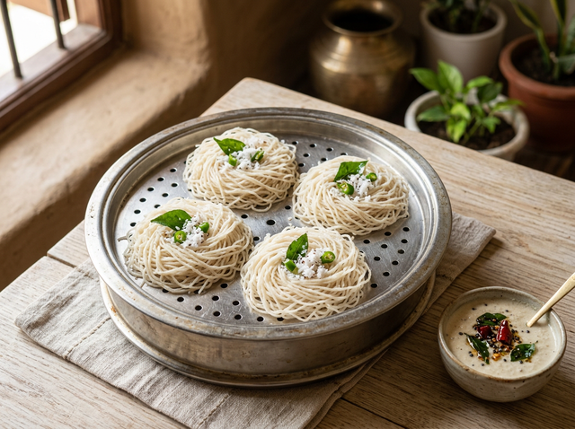White Cholam / Sorghum Instant Idiyappam