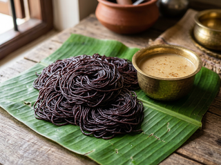 Karuppu Kavuni idiyappam strands close-up